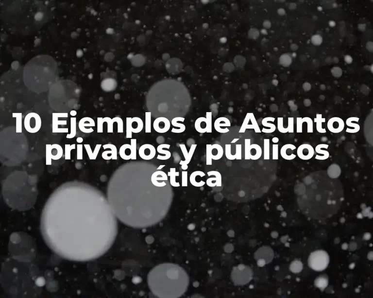 10 Ejemplos de Asuntos privados y públicos ética