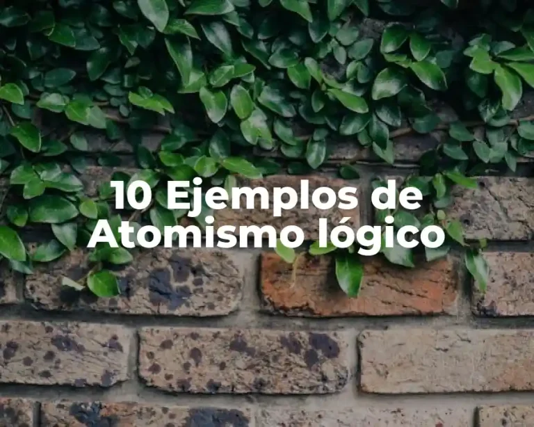 10 Ejemplos de Atomismo lógico
