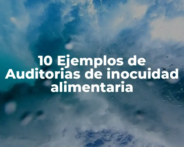 10 Ejemplos de Auditorias de inocuidad alimentaria