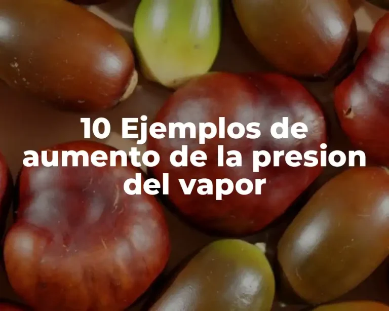 10 Ejemplos de aumento de la presion del vapor