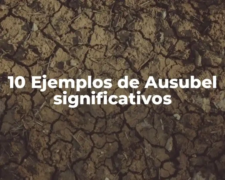 10 Ejemplos de Ausubel significativos
