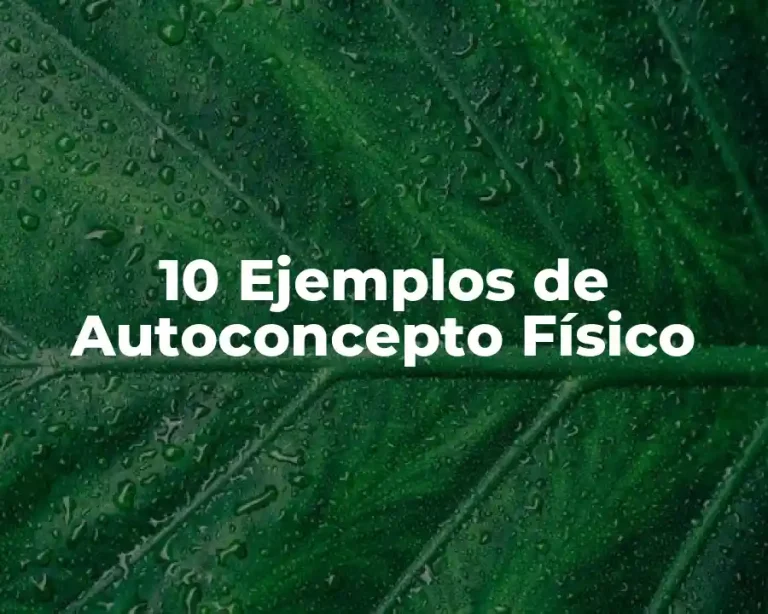 10 Ejemplos de Autoconcepto Físico
