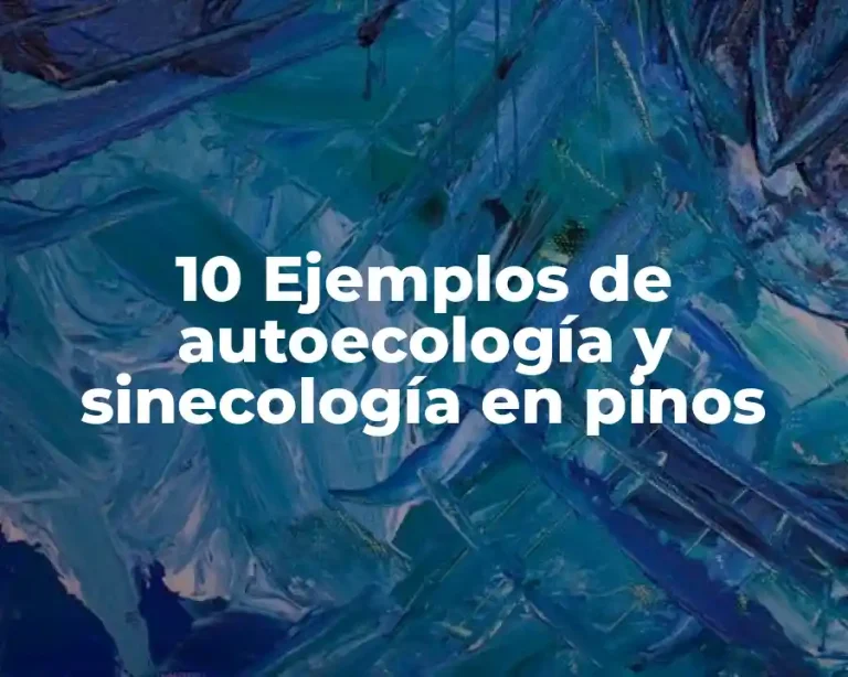 10 Ejemplos de autoecología y sinecología en pinos