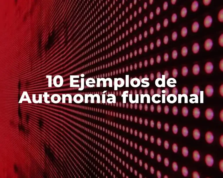 10 Ejemplos de Autonomía funcional