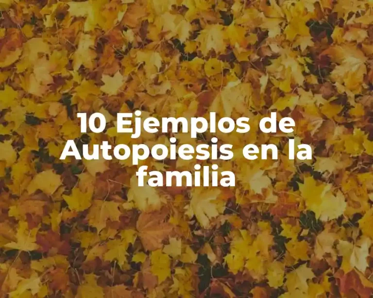 10 Ejemplos de Autopoiesis en la familia