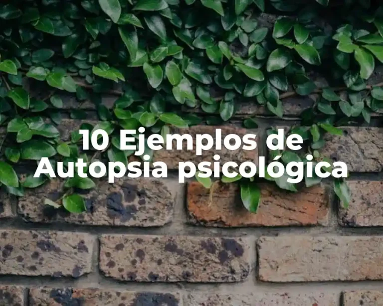 10 Ejemplos de Autopsia psicológica