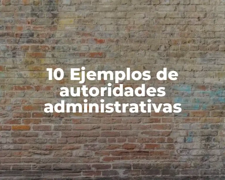10 Ejemplos de autoridades administrativas