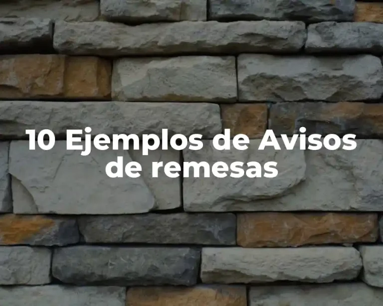 10 Ejemplos de Avisos de remesas
