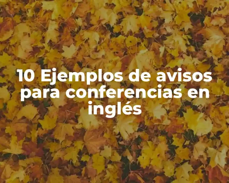 10 Ejemplos de avisos para conferencias en inglés