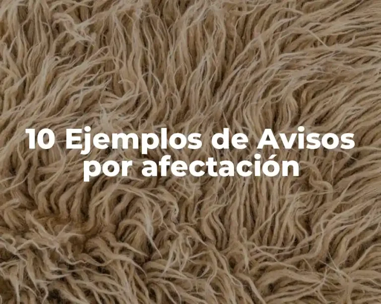 10 Ejemplos de Avisos por afectación