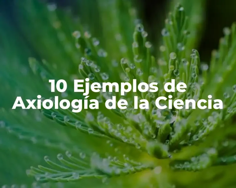 10 Ejemplos de Axiología de la Ciencia