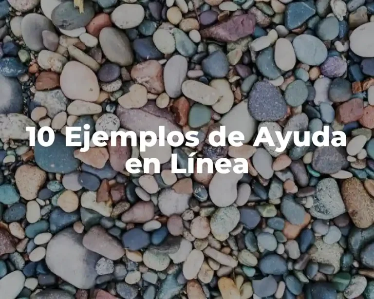 10 Ejemplos de Ayuda en Línea