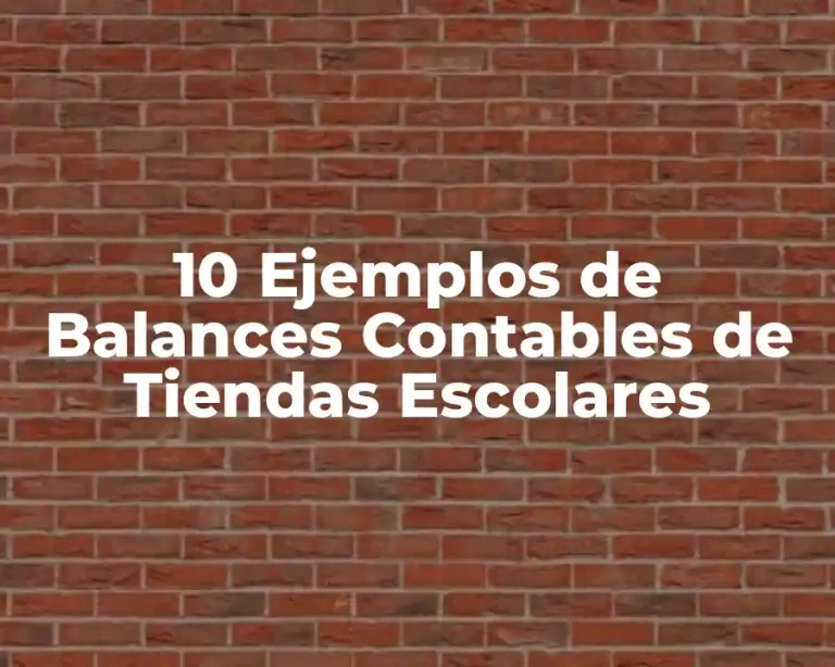 10 Ejemplos de Balances Contables de Tiendas Escolares