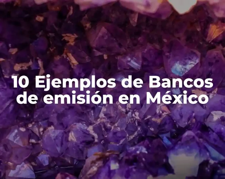 10 Ejemplos de Bancos de emisión en México