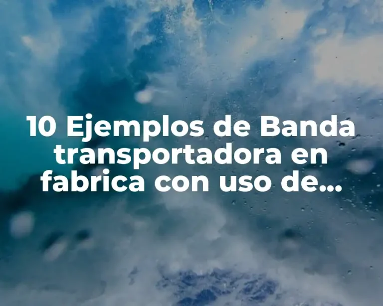 10 Ejemplos de Banda transportadora en fabrica con uso de actuadores