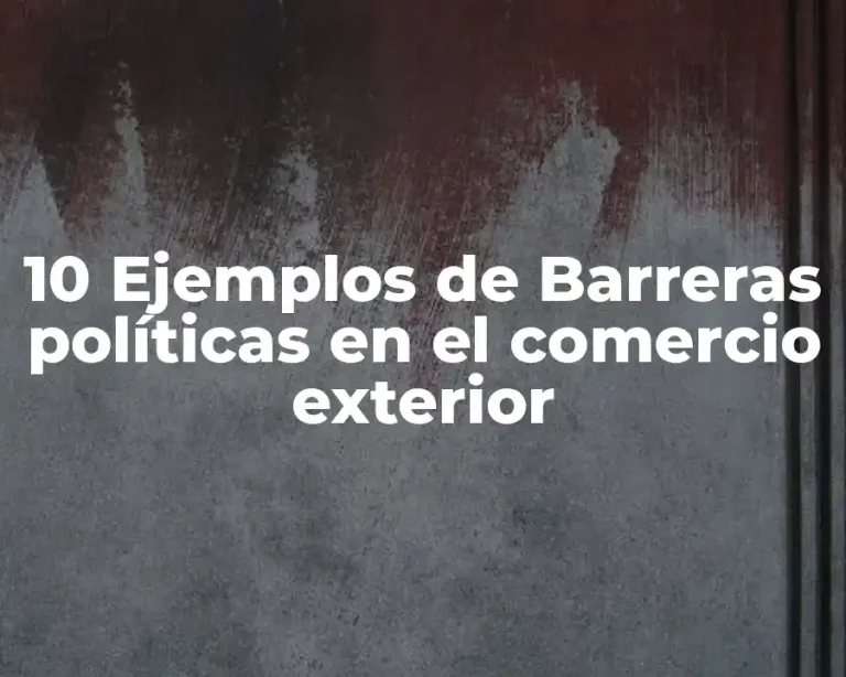 10 Ejemplos de Barreras políticas en el comercio exterior