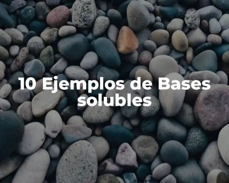 10 Ejemplos de Bases solubles