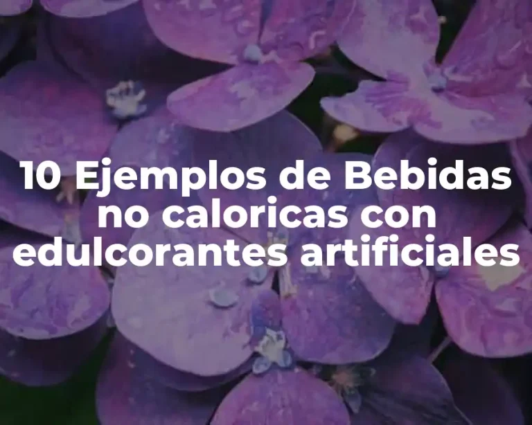 10 Ejemplos de Bebidas no caloricas con edulcorantes artificiales