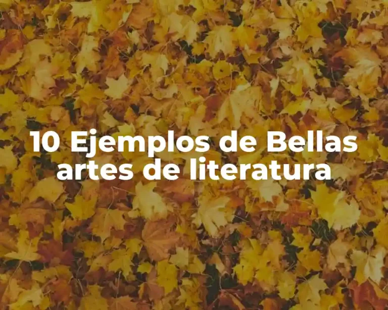 10 Ejemplos de Bellas artes de literatura