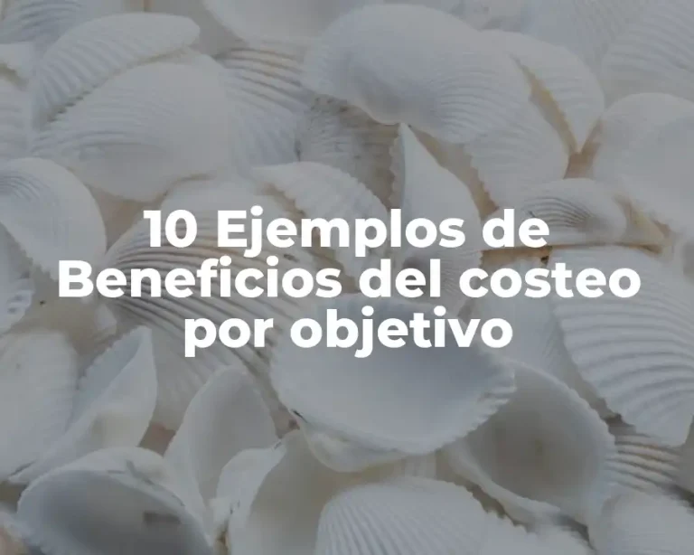 10 Ejemplos de Beneficios del costeo por objetivo