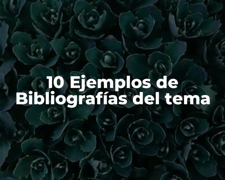 10 Ejemplos de Bibliografías del tema