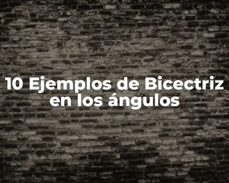 10 Ejemplos de Bicectriz en los ángulos