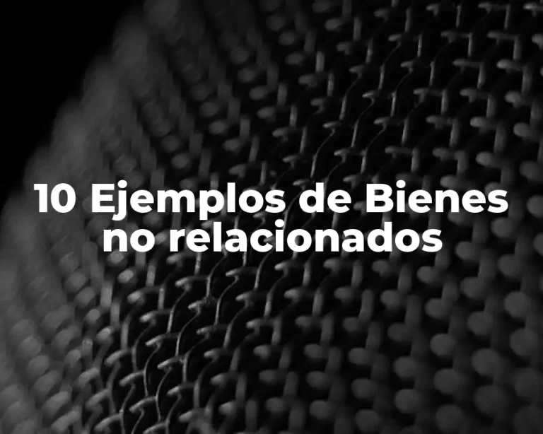 10 Ejemplos de Bienes no relacionados