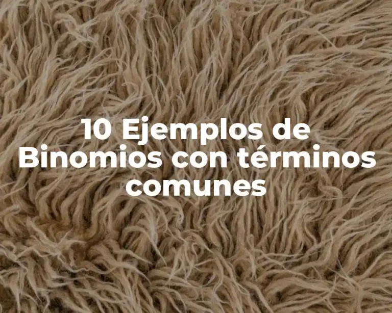 10 Ejemplos de Binomios con términos comunes