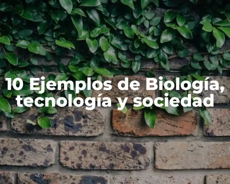 10 Ejemplos de Biología, tecnología y sociedad