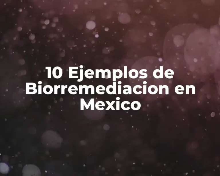 10 Ejemplos de Biorremediacion en Mexico