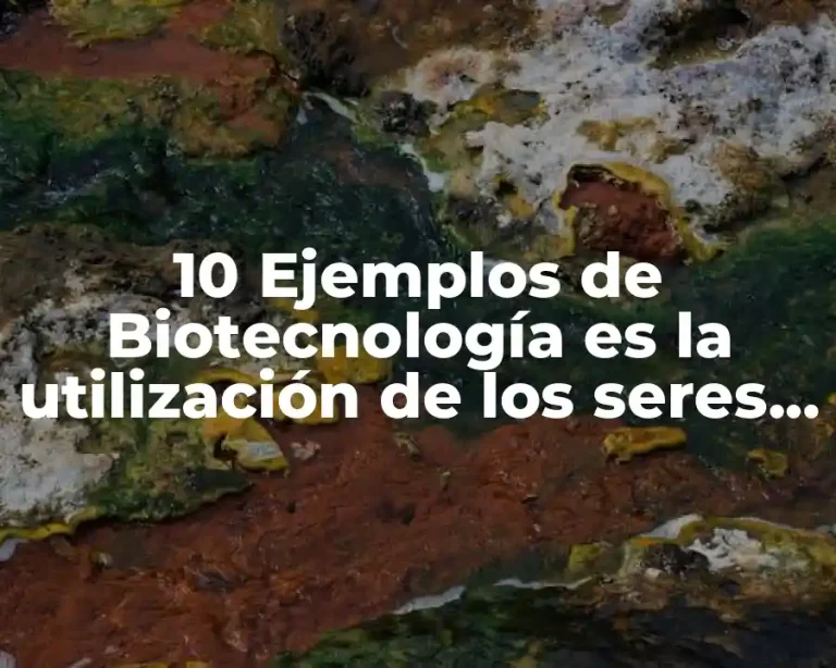 10 Ejemplos de Biotecnología es la utilización de los seres vivos
