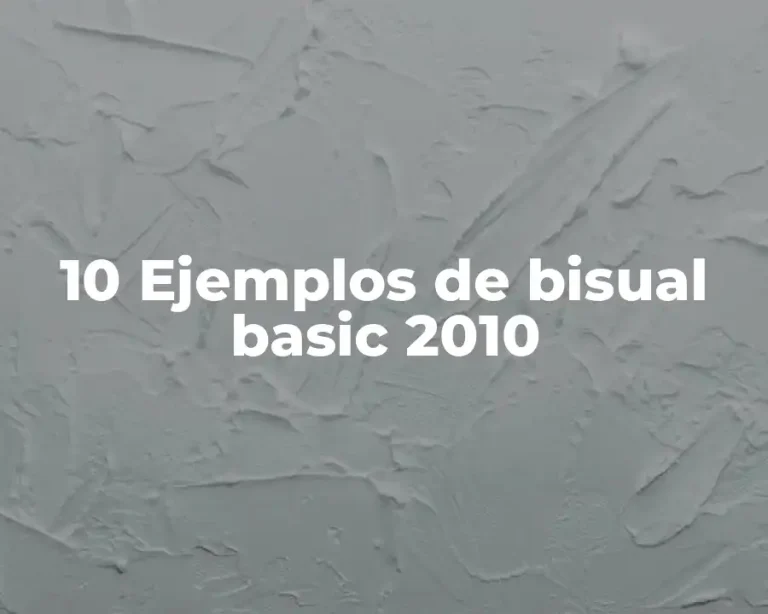 10 Ejemplos de bisual basic 2010