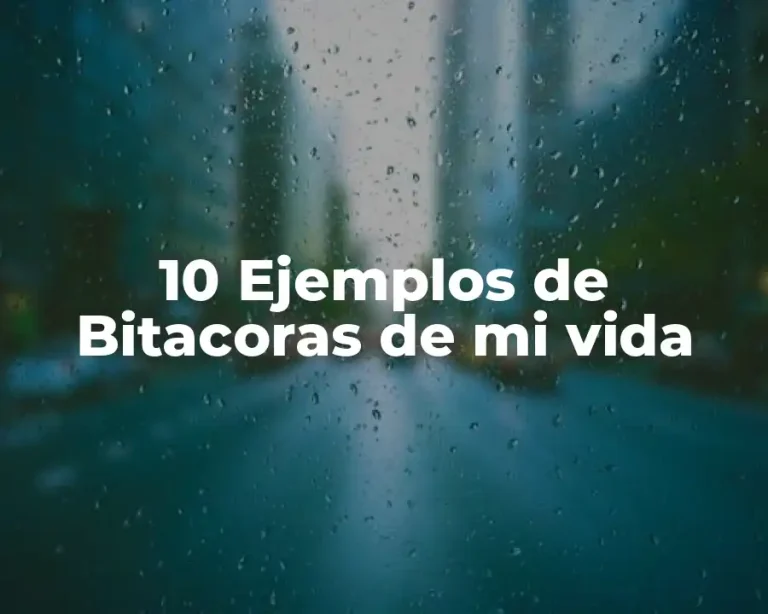 10 Ejemplos de Bitacoras de mi vida