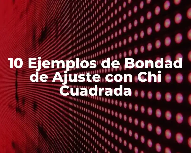 10 Ejemplos de Bondad de Ajuste con Chi Cuadrada