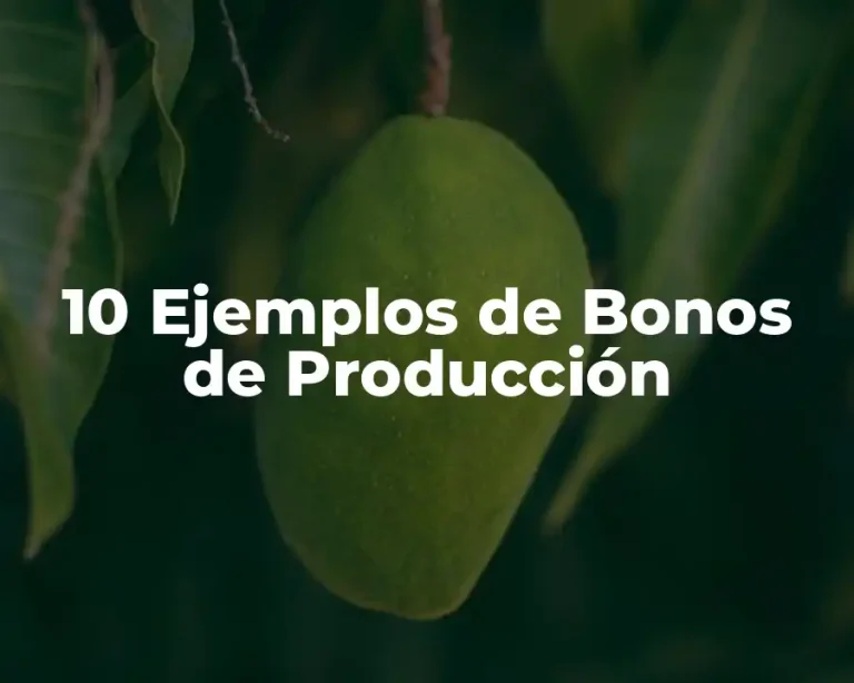 10 Ejemplos de Bonos de Producción