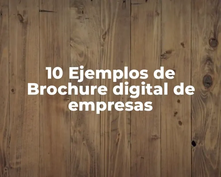 10 Ejemplos de Brochure digital de empresas