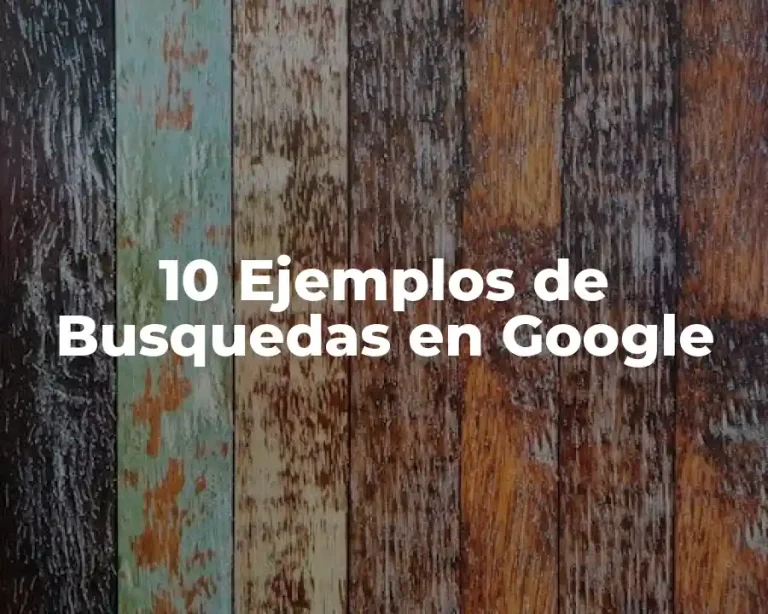 10 Ejemplos de Busquedas en Google