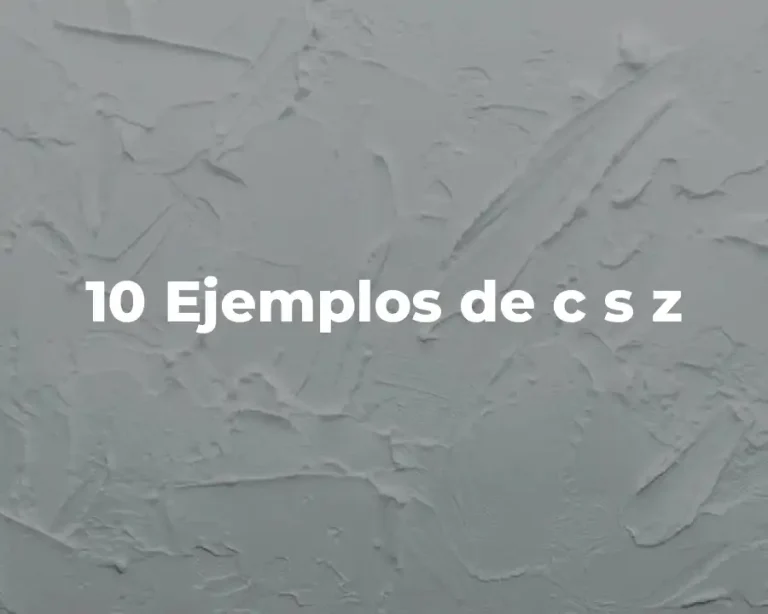 10 Ejemplos de c s z