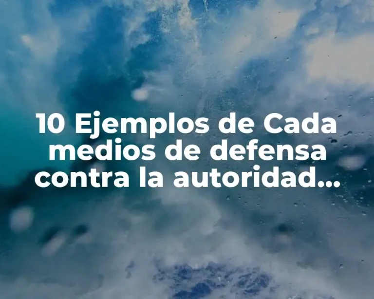 10 Ejemplos de Cada medios de defensa contra la autoridad fiscal