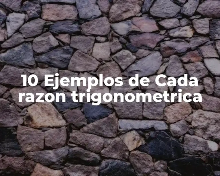 10 Ejemplos de Cada razon trigonometrica