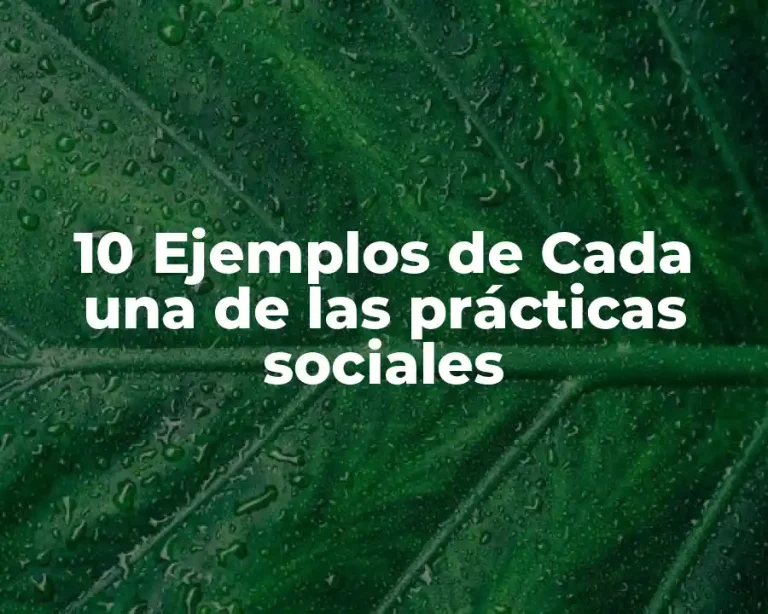 10 Ejemplos de Cada una de las prácticas sociales