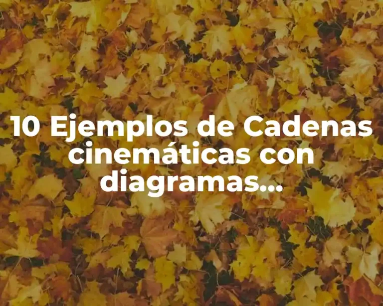 10 Ejemplos de Cadenas cinemáticas con diagramas esquemáticos