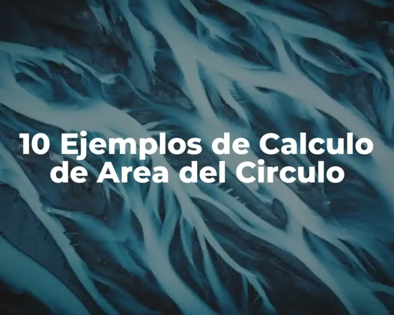 10 Ejemplos de Calculo de Area del Circulo