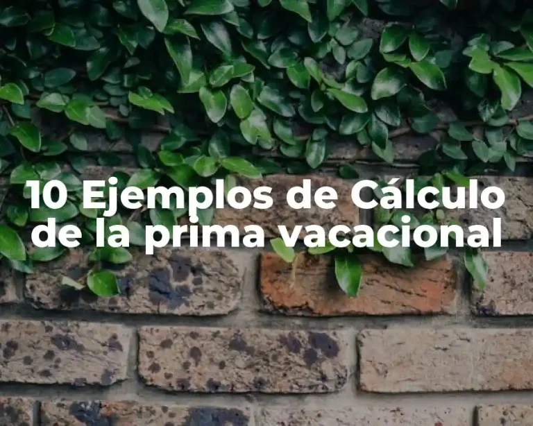 10 Ejemplos de Cálculo de la prima vacacional