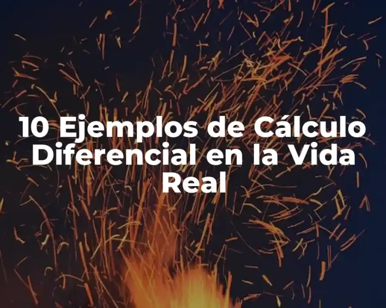 10 Ejemplos de Cálculo Diferencial en la Vida Real