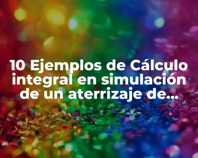 10 Ejemplos de Cálculo integral en simulación de un aterrizaje de avión