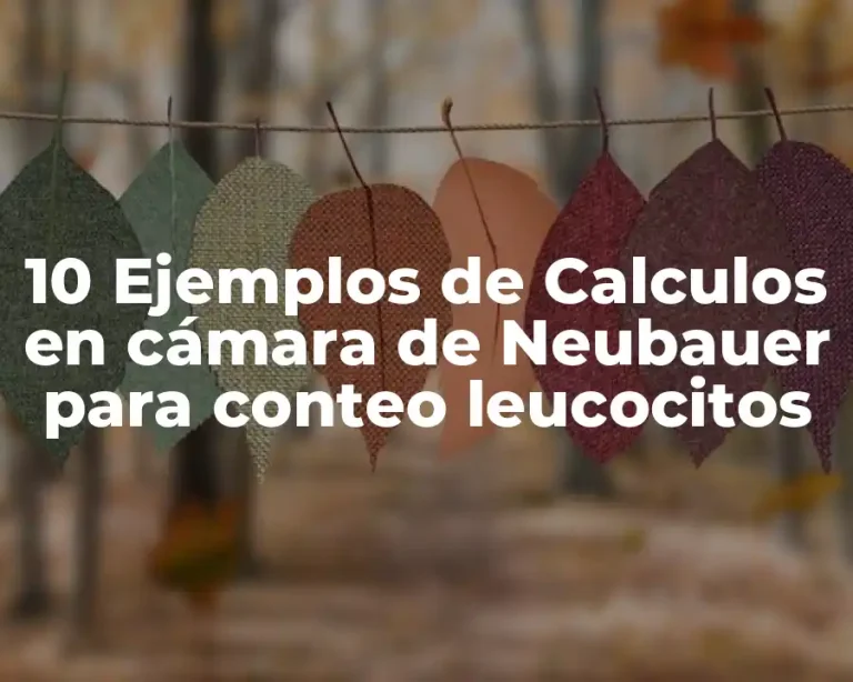 10 Ejemplos de Calculos en cámara de Neubauer para conteo leucocitos