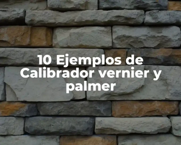 10 Ejemplos de Calibrador vernier y palmer