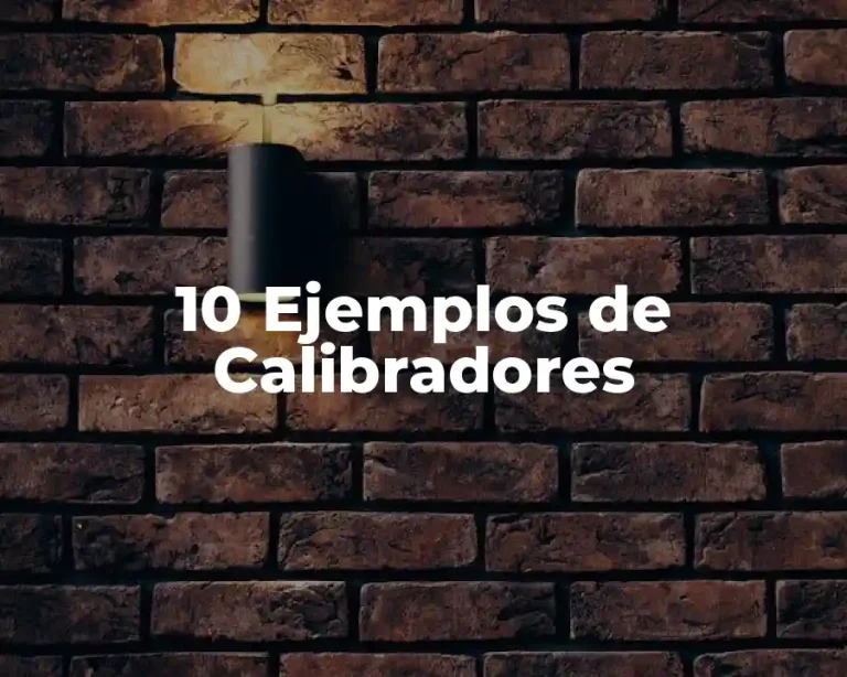 10 Ejemplos de Calibradores