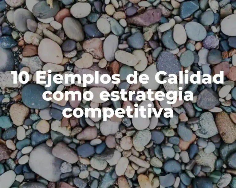 10 Ejemplos de Calidad como estrategia competitiva
